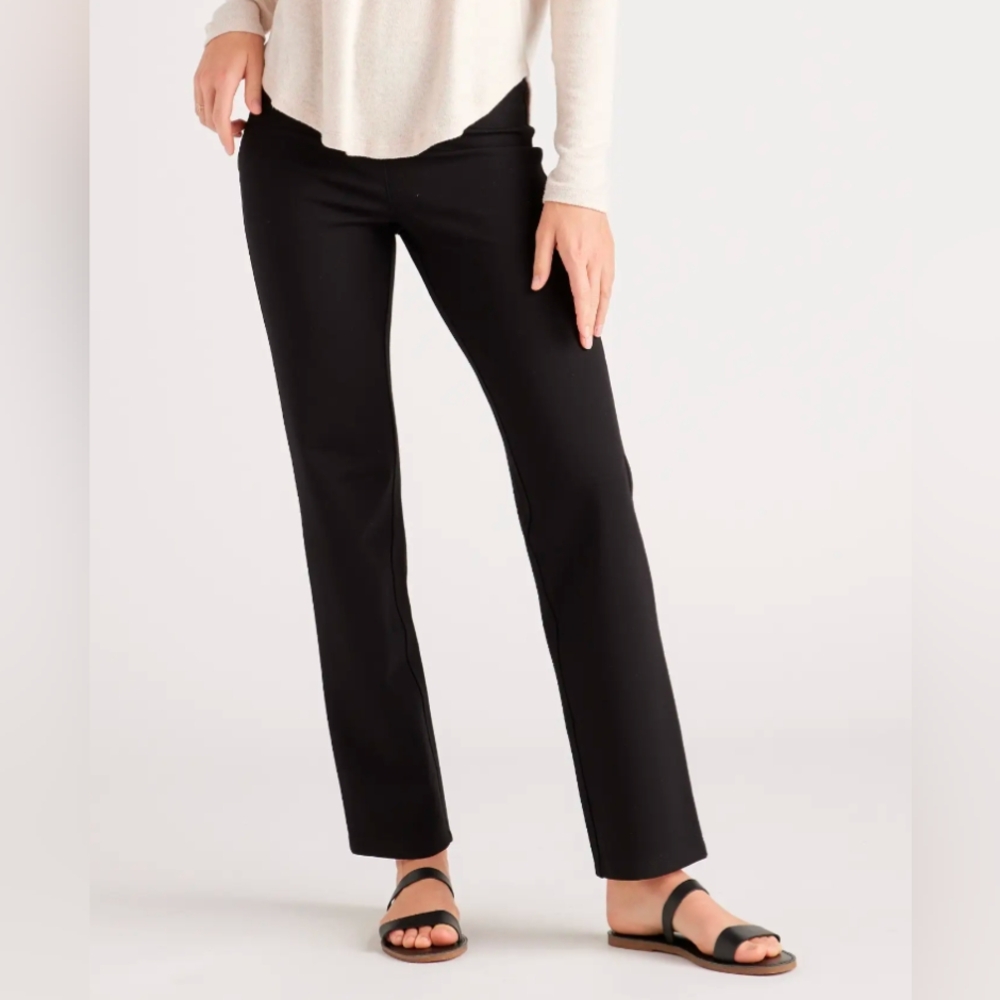 One Quince Ultra-Stretch Ponte Straight Leg Pants PXS